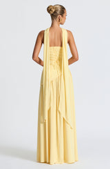 Fioreclo Maliyana Maxi Dress in Lemon