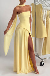 Fioreclo Maliyana Maxi Dress in Lemon