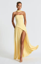 Fioreclo Maliyana Maxi Dress in Lemon