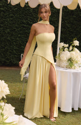 Fioreclo Maliyana Maxi Dress in Lemon