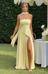 Fioreclo Maliyana Maxi Dress in Lemon