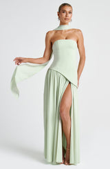 Fioreclo Maliyana Maxi Dress in Mint