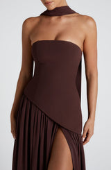 Fioreclo Maliyana Maxi Dress in Plum Brown