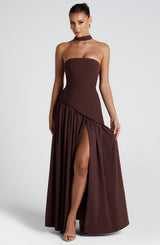 Fioreclo Maliyana Maxi Dress in Plum Brown