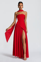 Fioreclo Maliyana Maxi Dress in Red
