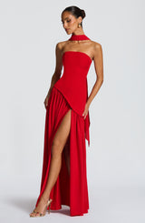 Fioreclo Maliyana Maxi Dress in Red