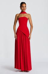 Fioreclo Maliyana Maxi Dress in Red