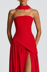 Fioreclo Maliyana Maxi Dress in Red