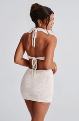 Fioreclo Margaux Mini Skirt in Ivory