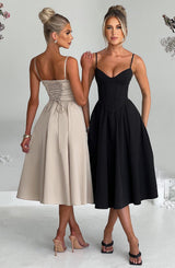 Fioreclo Mariella Midi Dress in Black