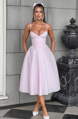 Fioreclo Mariella Midi Dress in Blush