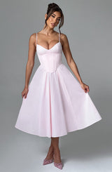 Fioreclo Mariella Midi Dress in Blush