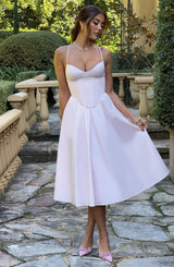 Fioreclo Mariella Midi Dress in Blush