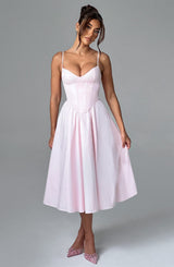 Fioreclo Mariella Midi Dress in Blush