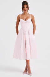 Fioreclo Mariella Midi Dress in Blush
