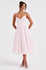 Fioreclo Mariella Midi Dress in Blush