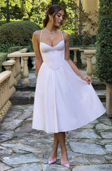 Fioreclo Mariella Midi Dress in Blush