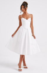Fioreclo Mariella Midi Dress in Ivory