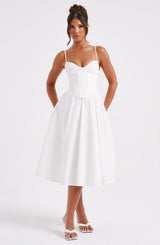 Fioreclo Mariella Midi Dress in Ivory