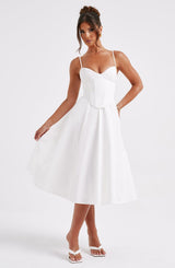 Fioreclo Mariella Midi Dress in Ivory