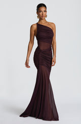 Fioreclo Marielle Maxi Dress in Plum