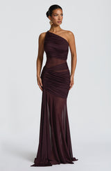 Fioreclo Marielle Maxi Dress in Plum