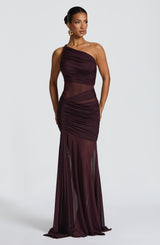 Fioreclo Marielle Maxi Dress in Plum