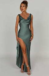 Fioreclo Marilena Maxi Dress in Sage