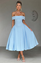 Fioreclo Marinda Midi Dress in Blue