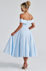 Fioreclo Marinda Midi Dress in Blue