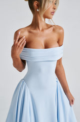 Fioreclo Marinda Midi Dress in Blue