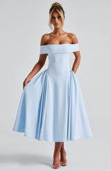 Fioreclo Marinda Midi Dress in Blue