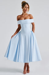 Fioreclo Marinda Midi Dress in Blue