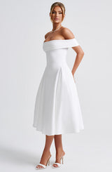 Fioreclo Marinda Midi Dress in Ivory