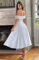 Fioreclo Marinda Midi Dress in Ivory