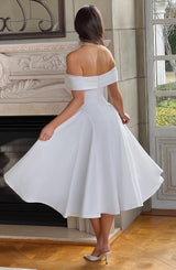 Fioreclo Marinda Midi Dress in Ivory