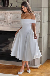 Fioreclo Marinda Midi Dress in Ivory