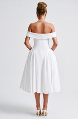 Fioreclo Marinda Midi Dress in Ivory