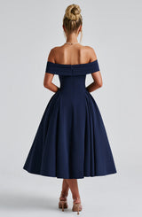 Fioreclo Marinda Midi Dress in Navy