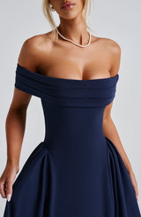 Fioreclo Marinda Midi Dress in Navy