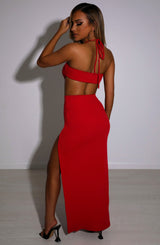 Fioreclo Marisela Maxi Skirt in Red