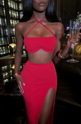 Fioreclo Marisela Maxi Skirt in Red