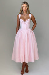 Fioreclo Marlene Midi Dress in Blush