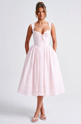 Fioreclo Marlene Midi Dress in Blush