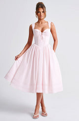Fioreclo Marlene Midi Dress in Blush