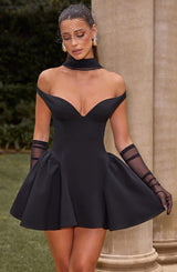 Fioreclo Marlie Mini Dress in Black