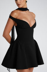 Fioreclo Marlie Mini Dress in Black