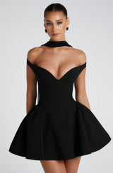 Fioreclo Marlie Mini Dress in Black