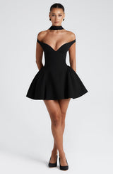 Fioreclo Marlie Mini Dress in Black