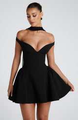 Fioreclo Marlie Mini Dress in Black